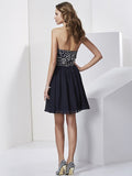 A-Line/Princess Sweetheart Beading Sleeveless Chiffon Short Homecoming Dresses TPP0008585