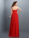 A-Line/Princess Halter Pleats Sleeveless Long Chiffon Bridesmaid Dresses TPP0005733