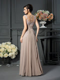 A-Line/Princess Scoop Beading Sleeveless Long Silk like Satin Mother of the Bride Dresses TPP0007114