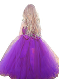 Ball Gown Straps Sleeveless Bowknot Floor-Length Tulle Flower Girl Dresses TPP0007664