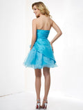 A-Line/Princess Sweetheart Sleeveless Beading Short Taffeta Homecoming Dresses TPP0008915