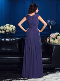 A-Line/Princess Pleats Sleeveless Long Chiffon Mother of the Bride Dresses TPP0007252