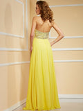 Sheath/Column Sweetheart Sleeveless Ruffles Ruched Long Chiffon Dresses TPP0003352