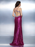 Trumpet/Mermaid Spaghetti Straps Beading Sleeveless Long Chiffon Dresses TPP0009182