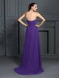 A-Line/Princess Strapless Pleats Sleeveless High Low Chiffon Cocktail Dresses TPP0008409