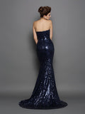 Trumpet/Mermaid Sweetheart Sequin Sleeveless Long Sequins Dresses TPP0002469