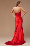 Trumpet/Mermaid Strapless Beading Long Sleeveless Taffeta Dresses TPP0004646