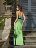 A-Line/Princess Sweetheart Sleeveless Long Silk like Satin Bridesmaid Dresses TPP0005872