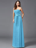 A-Line/Princess Sweetheart Sash/Ribbon/Belt Sleeveless Long Lace Bridesmaid dresses TPP0005357