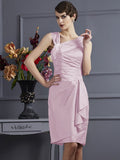 Sheath/Column Sleeveless Applique Short Taffeta Bridesmaid Dresses TPP0005248