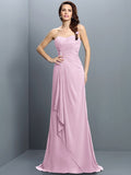 Trumpet/Mermaid Strapless Pleats Sleeveless Long Chiffon Bridesmaid Dresses TPP0005474