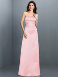 A-Line/Princess Strapless Sleeveless Long Satin Bridesmaid Dresses TPP0005704