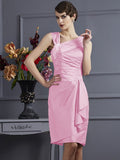 Sheath/Column Sleeveless Applique Short Taffeta Bridesmaid Dresses TPP0005248