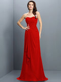 Trumpet/Mermaid Strapless Pleats Sleeveless Long Chiffon Bridesmaid Dresses TPP0005474