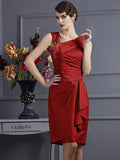 Sheath/Column Sleeveless Applique Short Taffeta Bridesmaid Dresses TPP0005248