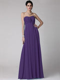 Sheath/Column Strapless Sleeveless Ruffles Long Chiffon Bridesmaid Dresses TPP0005816