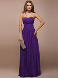 Sheath/Column Sweetheart Sleeveless Ruffles Long Bridesmaid Dresses TPP0005279