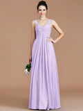 Empire Sweetheart Sleeveless Ruched Floor-Length Chiffon Bridesmaid Dresses TPP0005329