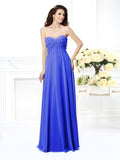 A-Line/Princess Sweetheart Sleeveless Long Chiffon Bridesmaid Dresses TPP0004267