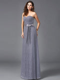 A-Line/Princess Sweetheart Sash/Ribbon/Belt Sleeveless Long Lace Bridesmaid dresses TPP0005357