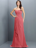 Trumpet/Mermaid Strapless Pleats Sleeveless Long Chiffon Bridesmaid Dresses TPP0005474