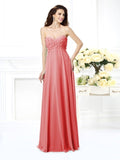 A-Line/Princess Sweetheart Sleeveless Long Chiffon Bridesmaid Dresses TPP0004267