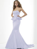 Trumpet/Mermaid Sweetheart Sleeveless Long Satin Bridesmaid Dresses TPP0005151