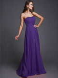 A-Line/Princess Strapless Beading Sleeveless Long Bridesmaid Dresses TPP0005079