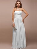 Sheath/Column Sweetheart Sleeveless Ruffles Long Bridesmaid Dresses TPP0005279