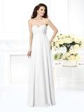 A-Line/Princess Sweetheart Sleeveless Long Chiffon Bridesmaid Dresses TPP0004267