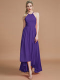 A-Line/Princess Halter Asymmetrical Sleeveless Chiffon Bridesmaid Dresses TPP0005582