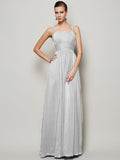 Sheath/Column Straps Sleeveless Pleats Long Chiffon Bridesmaid Dresses TPP0005157