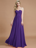 A-Line/Princess Sweetheart Sleeveless Floor-Length Chiffon Bridesmaid Dresses TPP0005518