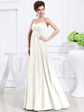 A-Line/Princess Sweetheart Sleeveless Chiffon Pleats Long Bridesmaid Dresses TPP0005559