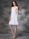 A-line/Princess Sweetheart Ruffles Sleeveless Short Chiffon Bridesmaid Dresses TPP0005552