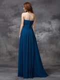 A-line/Princess Sweetheart Ruffles Sleeveless Long Chiffon Bridesmaid Dresses TPP0005598