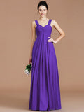 Empire Sweetheart Sleeveless Ruched Floor-Length Chiffon Bridesmaid Dresses TPP0005329