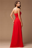 Sheath/Column Sweetheart Sleeveless Long Ruffles Chiffon Bridesmaid Dresses TPP0005183