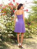 A-Line/Princess Sweetheart Hand-Made Flower Sleeveless Short Chiffon Bridesmaid Dresses TPP0005724