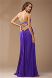 Sheath/Column Sweetheart Sleeveless Long Beading Ruffles Chiffon Bridesmaid Dresses TPP0005772