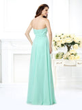 A-Line/Princess Sweetheart Sleeveless Long Chiffon Bridesmaid Dresses TPP0004267