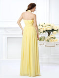 A-Line/Princess Halter Pleats Sleeveless Long Chiffon Bridesmaid Dresses TPP0002801