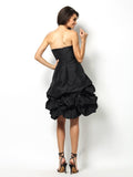 A-Line/Princess Sweetheart Bowknot Sleeveless Short Taffeta Bridesmaid Dresses TPP0005449