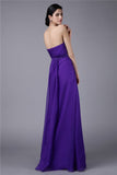 A-Line/Princess Sweetheart Sleeveless Beading Pleats Long Chiffon Bridesmaid Dresses TPP0005818