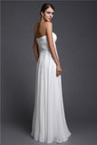 A-Line/Princess Strapless Sleeveless Beading Long Chiffon Bridesmaid Dresses TPP0005500