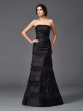 Sheath/Column Strapless Beading Sleeveless Long Satin Mother of the Bride Dresses TPP0007369