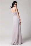 Sheath/Column Strapless Sleeveless Beading Pleats Chiffon Mother of the Bride Dresses TPP0007447