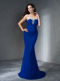 Trumpet/Mermaid Scoop Beading Sleeveless Long Chiffon Dresses TPP0002959