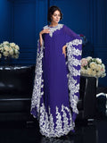 A-Line/Princess Scoop Applique Long Sleeves Long Chiffon Mother of the Bride Dresses TPP0007106