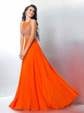 Trumpet/Mermaid Scoop Beading Sleeveless Long Chiffon Dresses TPP0002607